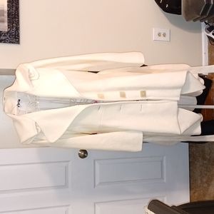 Winter white dress coat